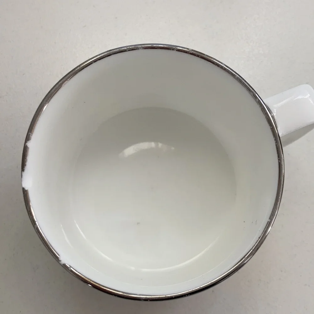 Missoni Home Silver lined porcelain cup glass